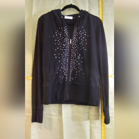 Black Studded Jacket by Calvin Klein, Ladies size S/M - Picture 1 of 7